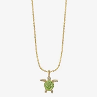 Monet Jewelry Womens Green Glass 17 Inch Pendant Necklace