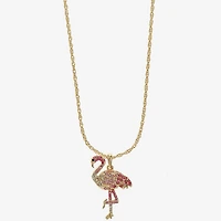 Monet Jewelry Womens Pink Glass 17 Inch Pendant Necklace