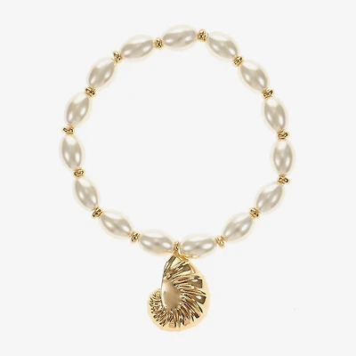 Liz Claiborne Shell Womens Stretch Bracelet