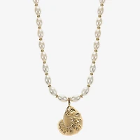 Liz Claiborne Shell Womens 17 Inch Pendant Necklace