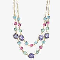 Monet Jewelry Womens Pink Glass 18 Inch Strand Necklace