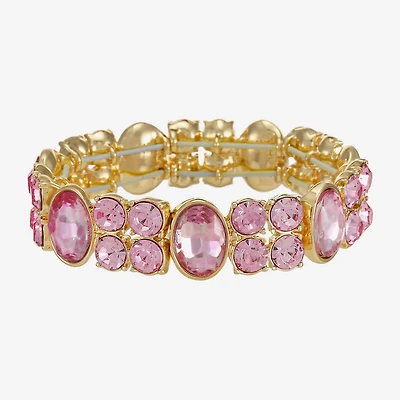 Monet Jewelry Womens Glass Oval Stretch Bracelet