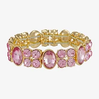 Monet Jewelry Womens Glass Oval Stretch Bracelet
