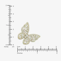Limited Quantities! Womens Lab Created White Sapphire 14K Gold Over Silver Butterfly 18 Inch Pendant Necklace