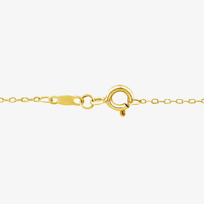 (F/Si1) Womens 1/3 CT. T.W. Lab Grown White Diamond 14K Gold Over Silver 18 Inch Pendant Necklace