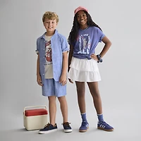 Thereabouts Little & Big Kid Boys Short Sleeve Regular Fit Button-Down Shirt