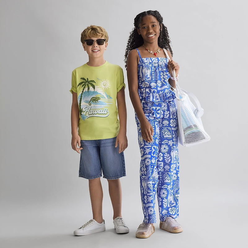 Thereabouts Little & Big Kid Boys Adjustable Waist Denim Short