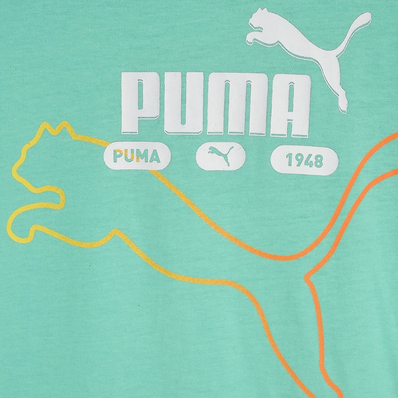PUMA Big Kid Boys Crew Neck Short Sleeve Regular Fit Graphic T-Shirt