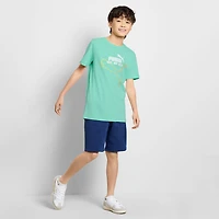 PUMA Big Kid Boys Crew Neck Short Sleeve Regular Fit Graphic T-Shirt