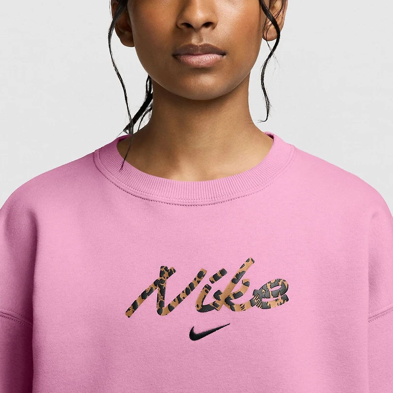 Nike Studio Big Kid Girls Crew Neck Fleece Long Sleeve Sweatshirt