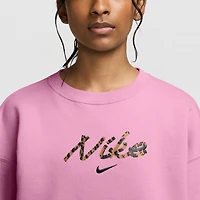 Nike Studio Big Kid Girls Crew Neck Fleece Long Sleeve Sweatshirt