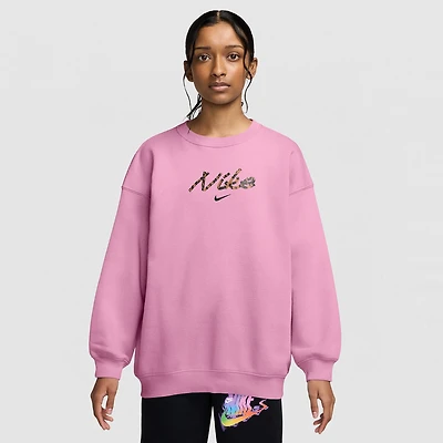 Nike Studio Big Kid Girls Crew Neck Fleece Long Sleeve Sweatshirt