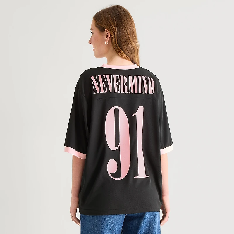 New World Womens Juniors V Neck Short Sleeve Jersey