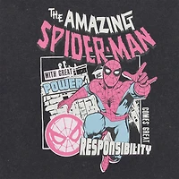 Spiderman Oversized Tee Womens Juniors Crew Neck Short Sleeve Graphic T-Shirt