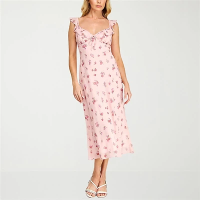 B. Smart Womens Juniors Sleeveless Floral Slip Dress