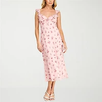 B. Smart Womens Juniors Sleeveless Floral Slip Dress