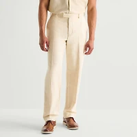 J. Ferrar Textured Mens Straight Fit Dress Flat Front Pant
