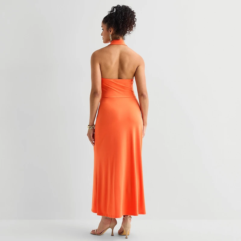 Bold Elements Womens Cowl Neck Sleeveless Maxi Dress