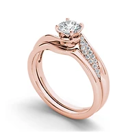 5/8 CT.T.W. Natural Diamond 14K Yellow Gold Bridal Ring Set