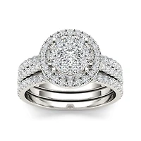 1 CT.T.W. Natural Diamond 10K Gold Bridal Ring Set