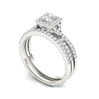 1 CT.T.W. Natural Diamond 10K Yellow Gold Bridal Ring Set