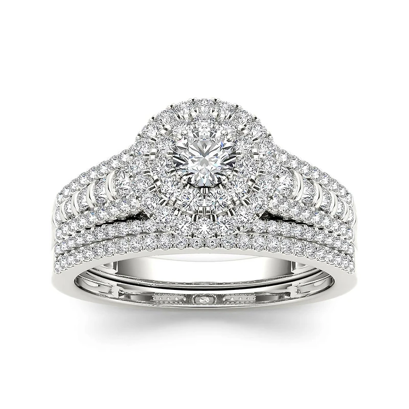 1 CT.T.W. Natural Diamond 10K Yellow Gold Bridal Set