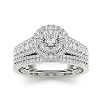 1 CT.T.W. Natural Diamond 10K Yellow Gold Bridal Set