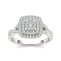 1/2 CT.T.W. Natural Diamond 10K Gold Engagement Ring