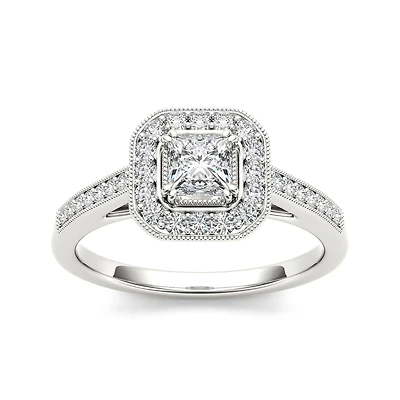 1/2 CT.T.W. Natural Diamond 14K Gold Engagement Ring