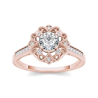 1/2 CT.T.W. Natural Diamond 14K Rose Gold Engagement Ring
