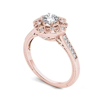 1/2 CT.T.W. Natural Diamond 14K Rose Gold Engagement Ring
