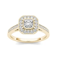 Diamond 14K Yellow Gold Engagement Ring 2