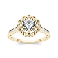 1/2 CT.T.W. Natural Diamond 14K Yellow Gold Engagement Ring