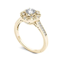 1/2 CT.T.W. Natural Diamond 14K Yellow Gold Engagement Ring