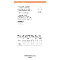 Ambrielle No Side-Show V-Neck Tummy Shaping Shapewear Camisole
