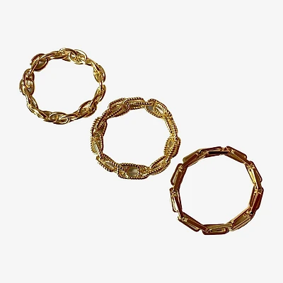Bijoux Bar Gold Tone Womens 3-pc. Bracelet Set