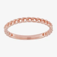 Curb Womens 14K Rose Gold Band