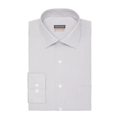 Van Heusen Stain Shield Mens Regular Fit Stretch Fabric Wrinkle Free Long Sleeve Dress Shirt