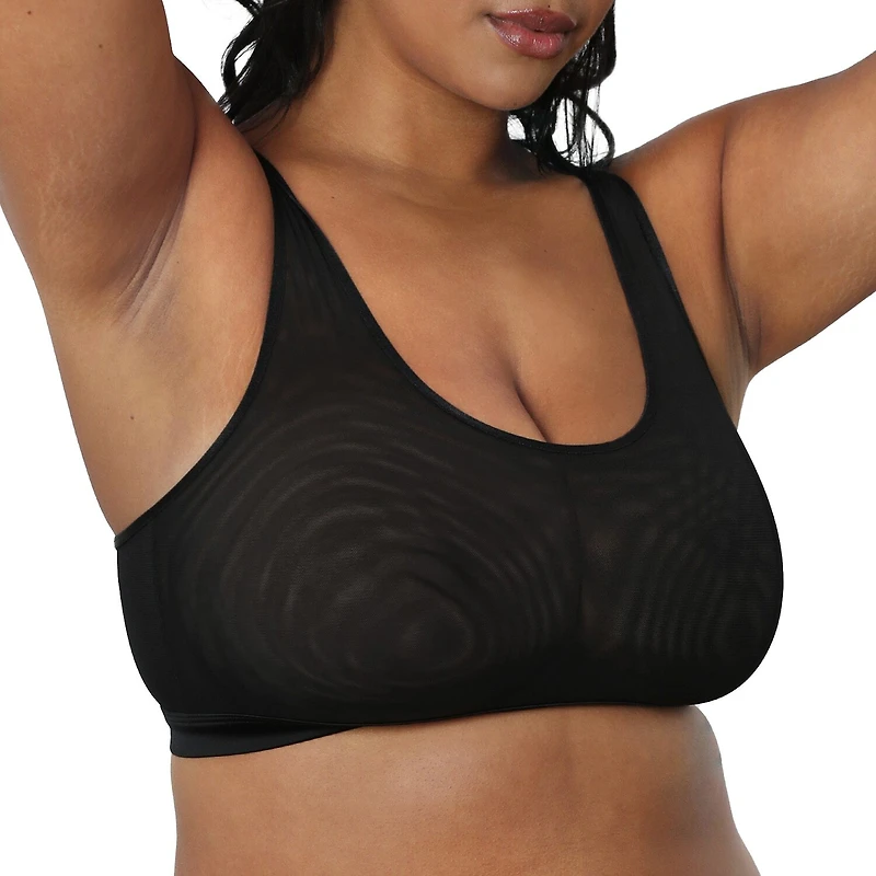 Curvy Couture Sheer Mesh Bralette - 1355