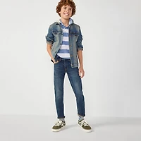 Thereabouts Little & Big Kid Boys Denim Hooded Midweight Trucker Jacket