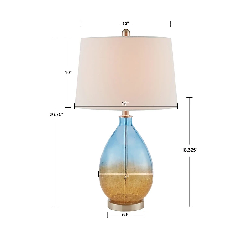 510 Design Cortina Set Of 2-pc Glass Table Lamp