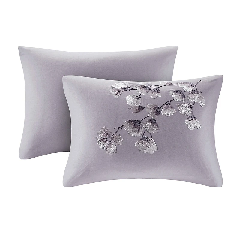 N Natori Sakura Blossom 3PC Cotton Sateen Printed Comforter Set