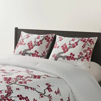 N Natori Cherry Blossom 3pc Comforter Mini Set