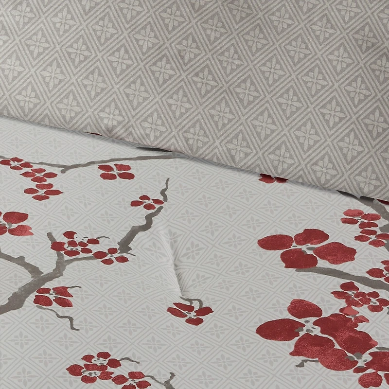 N Natori Cherry Blossom 3pc Comforter Mini Set