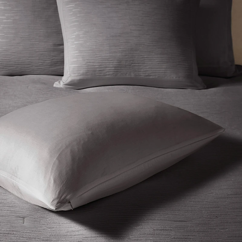 N Natori Hanae Cotton Blend Yarn Dyed 3 Piece Comforter Set