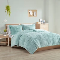Intelligent Design Leena Shaggy Faux Fur Comforter Mini Set