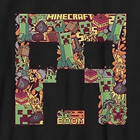 Little & Big Kid Boys Crew Neck Short Sleeve Slim Fit Minecraft Graphic T-Shirt