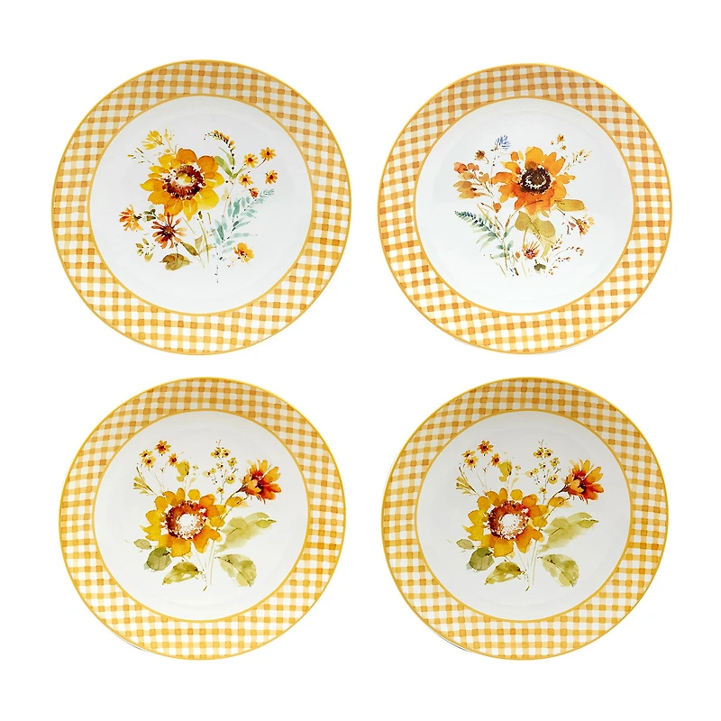 Certified International Sunflower Forever 4-pc. Earthenware Dinner Plate
