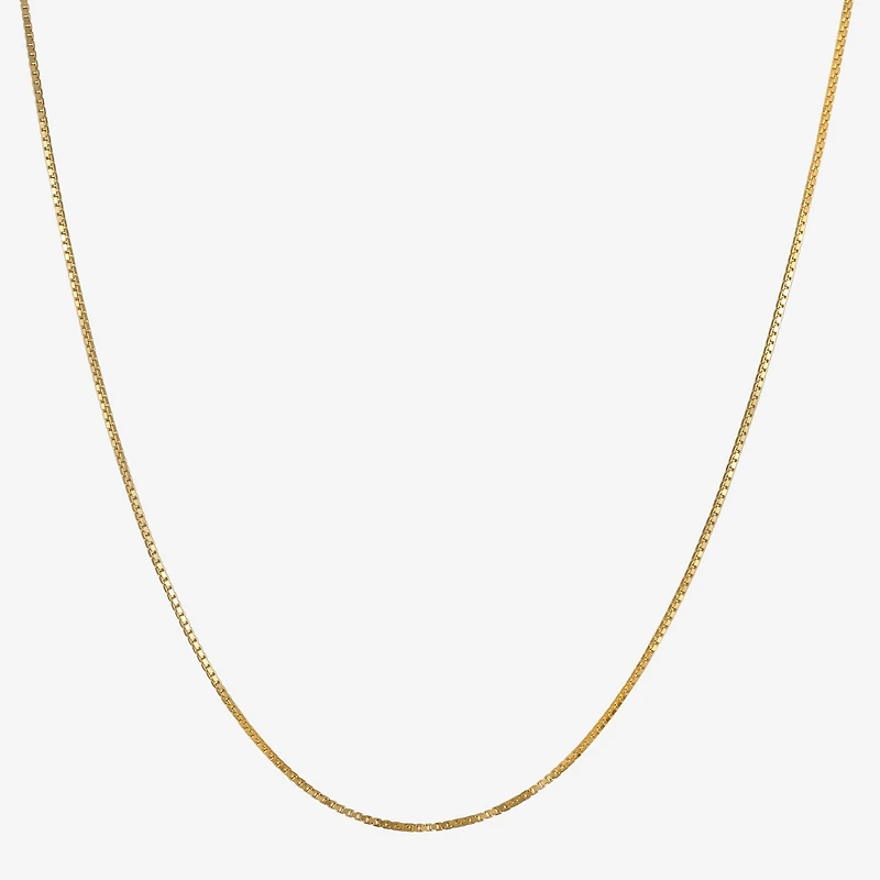 Made in Italy Womens 14K Gold 20 Inch Box Chain Necklace