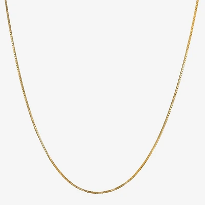 Made in Italy Womens 14K Gold 20 Inch Box Chain Necklace